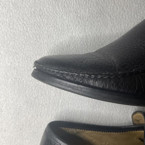 Authentic ZILLI Handmade Italian Black Leather Loafers 44 1/2 Slip On main image 16
